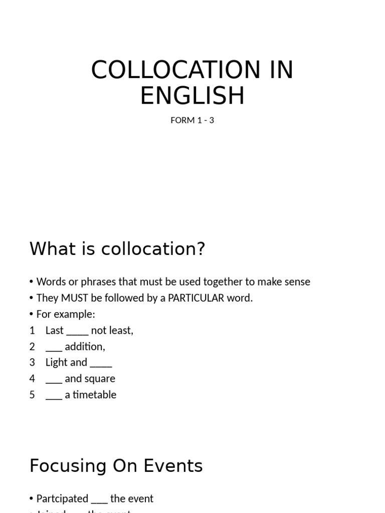 Understanding English Collocations | PDF