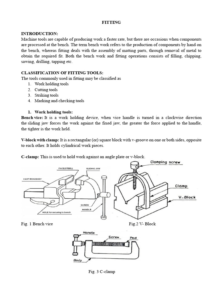 Fitting Tools and Techniques Guide | PDF | Metalworking | Tools