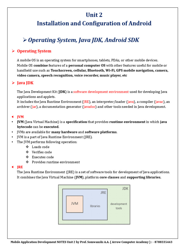 Android Installation & SDK Configuration Guide | PDF | Java Virtual ...