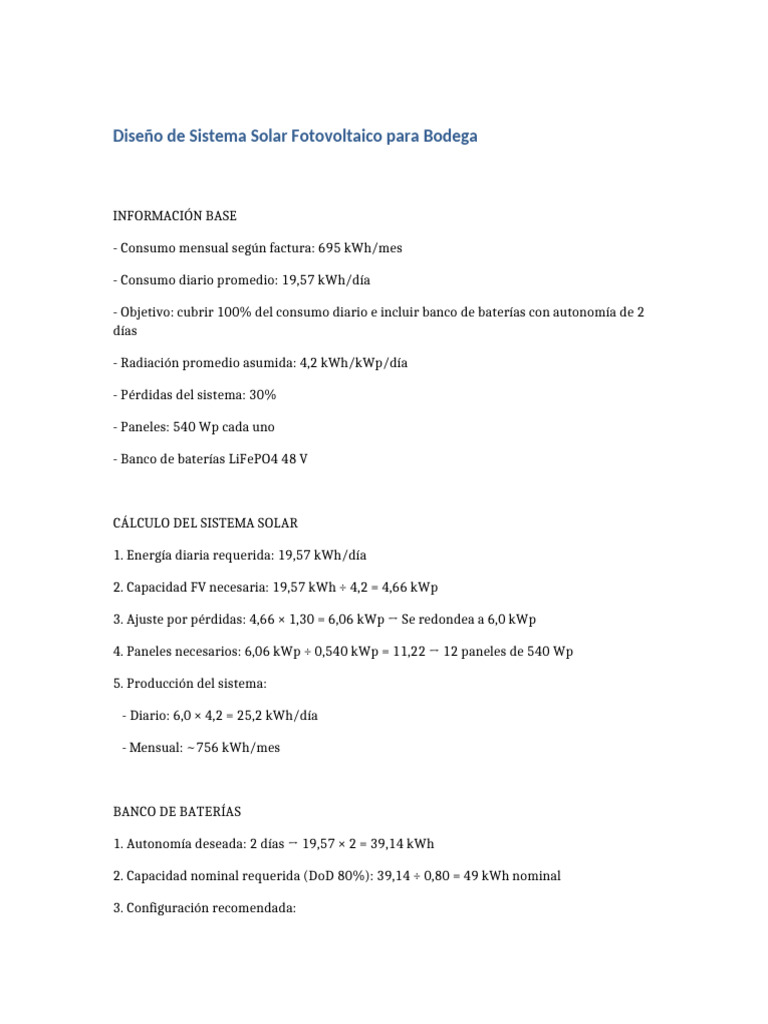Sistema Solar Bodega | PDF