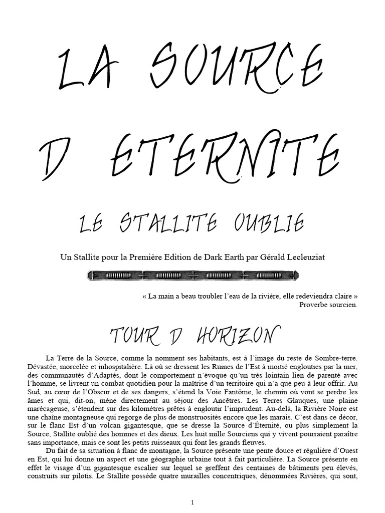 La Source d'Éternité : Mythes et Légendes | PDF | Milice | Crimes