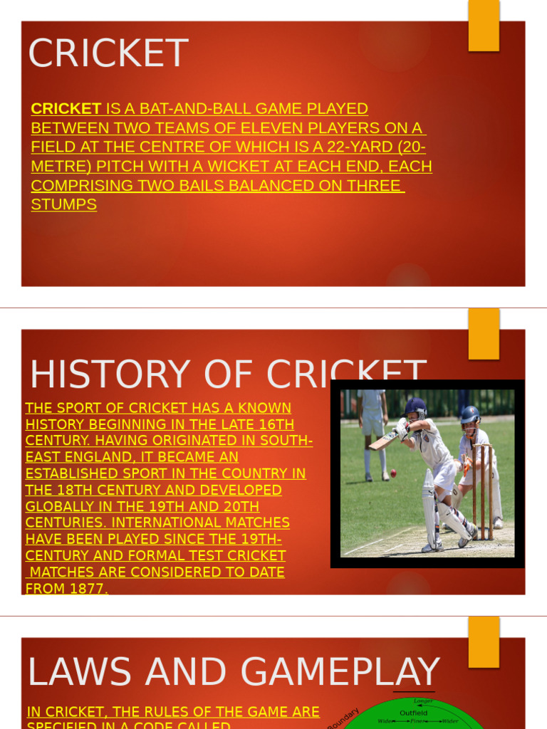 Overview of Cricket: History and Rules | PDF