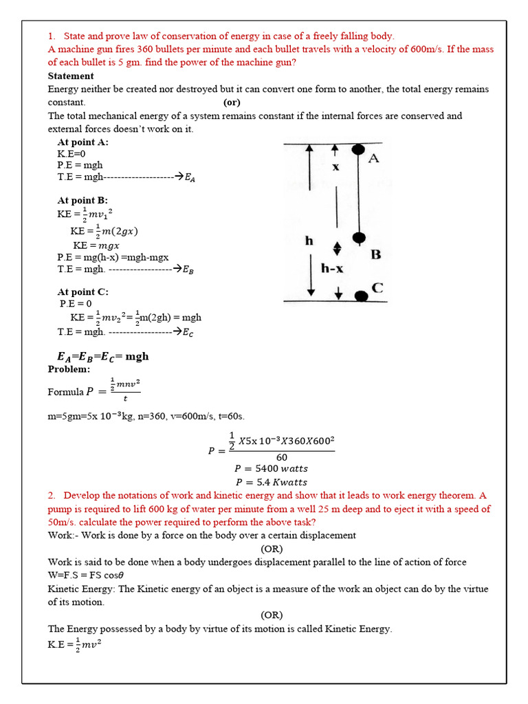 6,WORK,ENERGY&POWER | PDF | Collision | Momentum