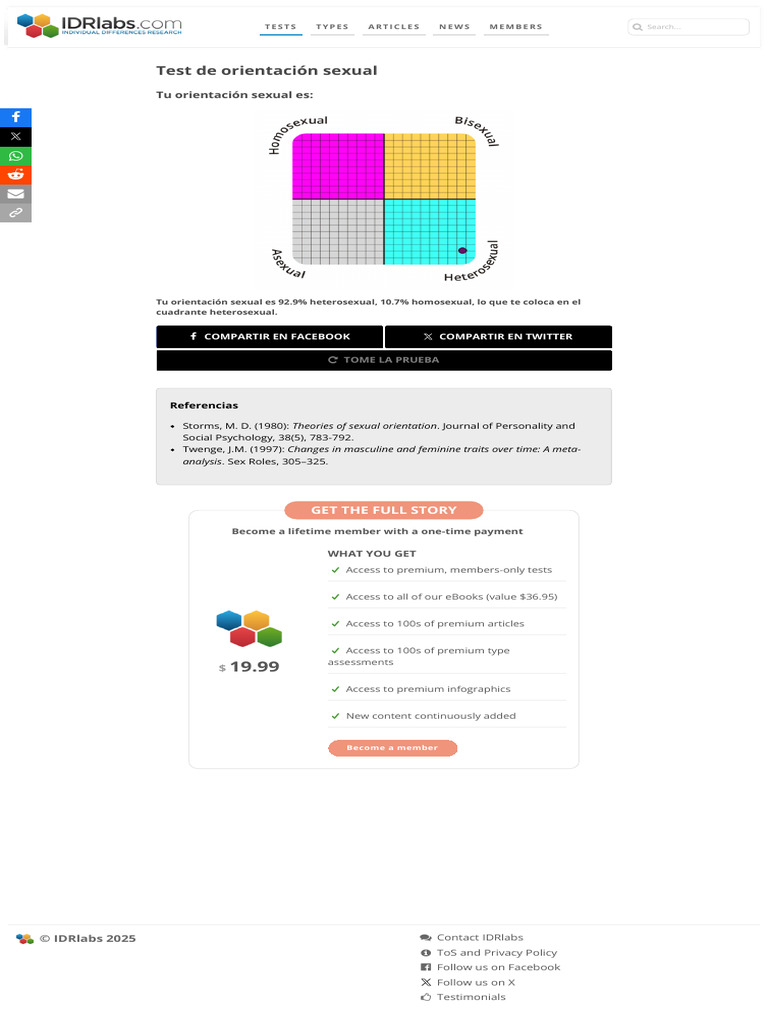 Test de Orientación Sexual Online | PDF
