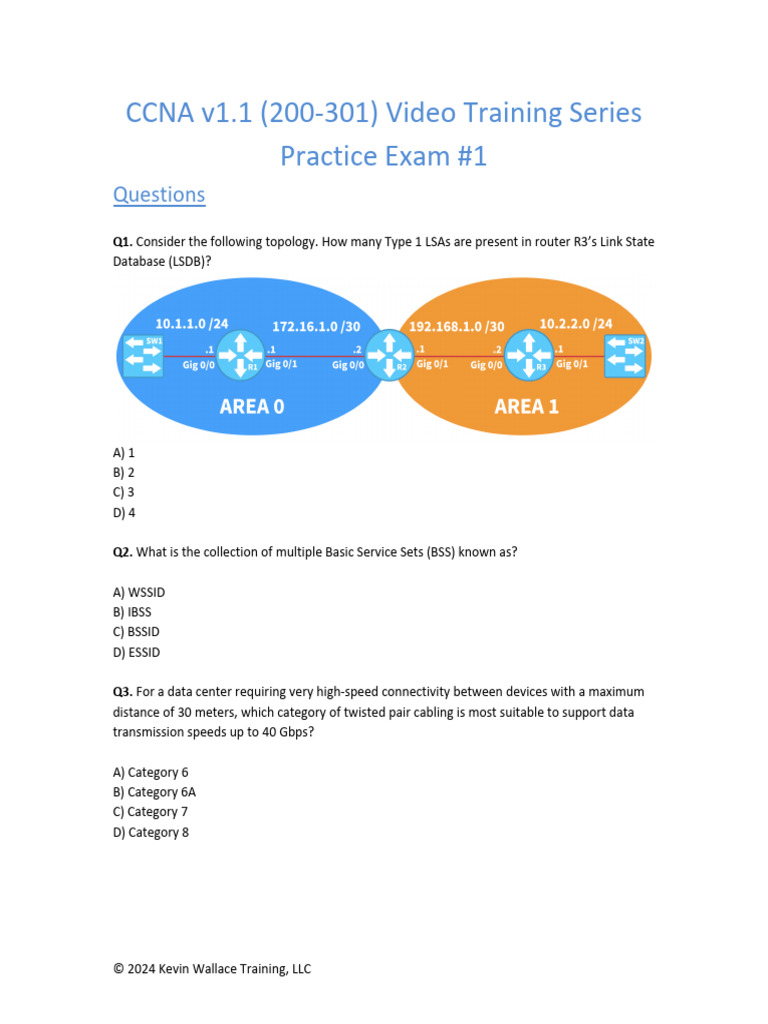 Practice+Exam+#1+-+CCNA+v1.1+(200-301) | PDF | Ip Address | Computer ...