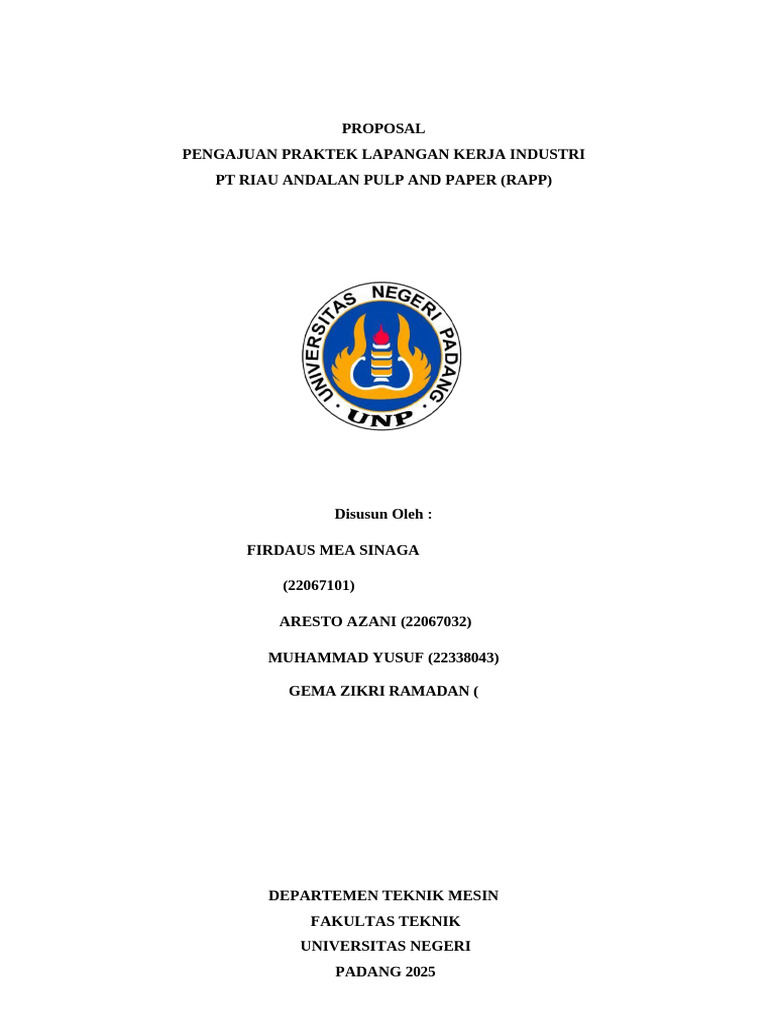 Proposal PLI di PT RAPP 2026 | PDF
