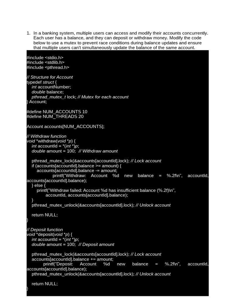 Mutex and Semaphore in C Programming | PDF | Computer Programming ...