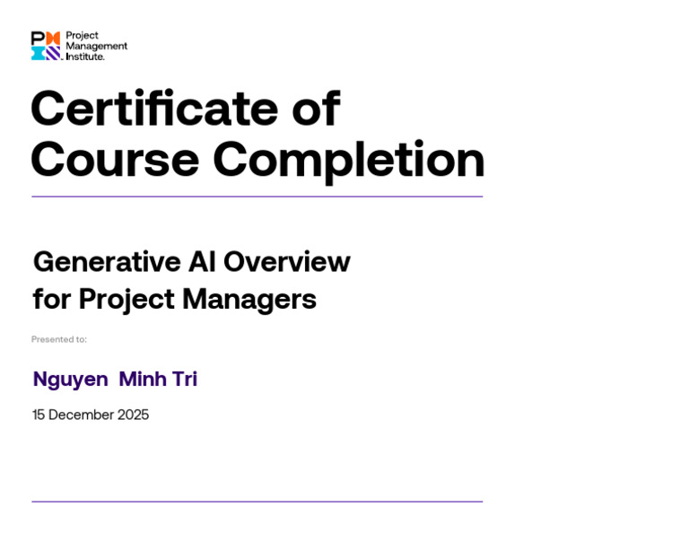 Generative AI Overview For Project Managers | PDF