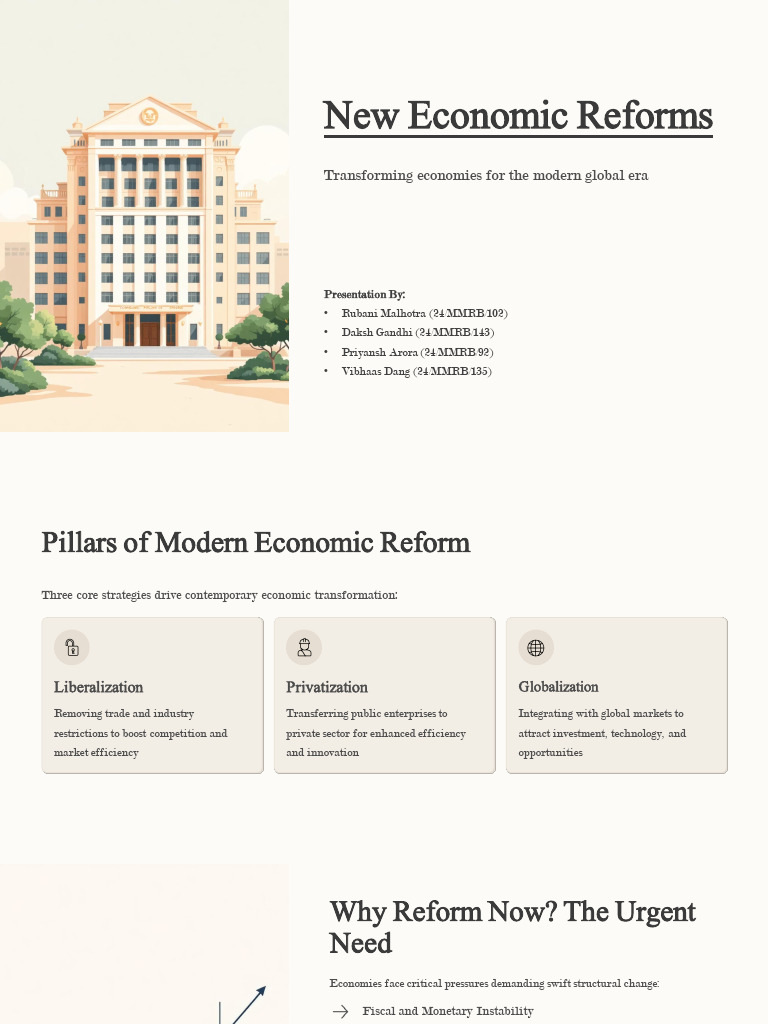 New Economic Reforms | PDF | Economic Growth | Globalization