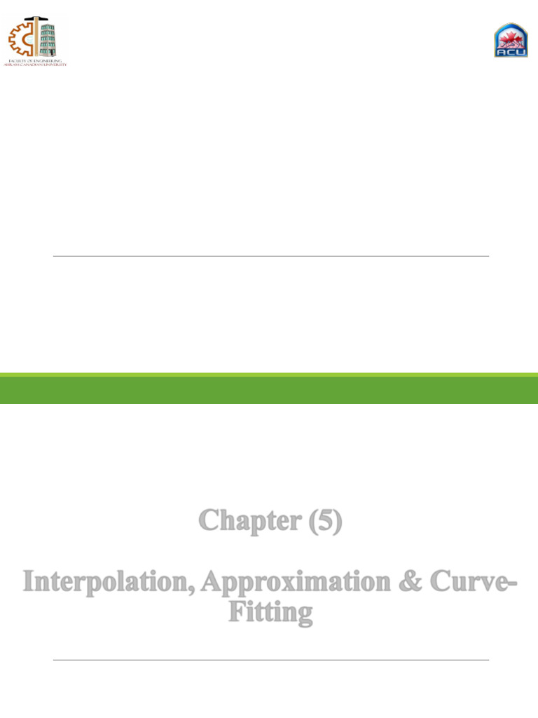 Interpolation and Curve Fitting Methods | PDF | Errors And Residuals ...