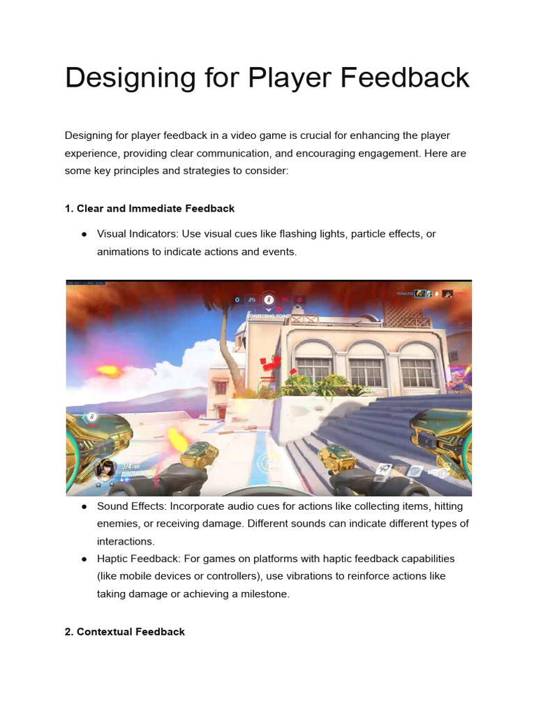 Player Feedback Design in Gaming | PDF | Software Development Process ...