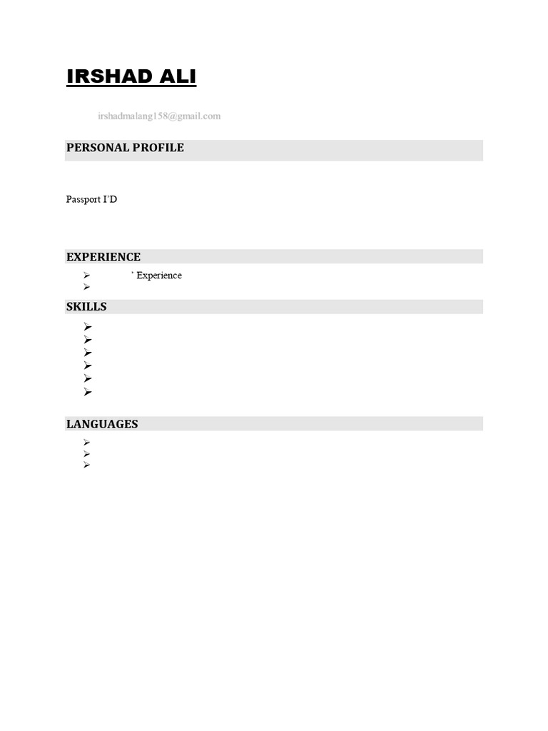 Irshad Ali Cv | PDF