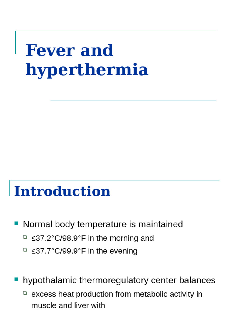 Fever | PDF | Fever | Human Diseases And Disorders