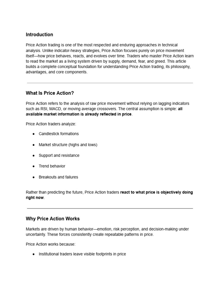 Understanding Price Action Trading Basics | PDF | Psychology ...