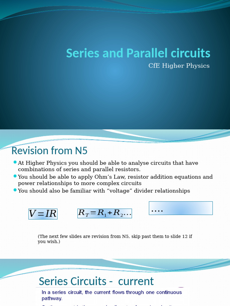 H Elec PPT 2 Series Parallel | PDF | Series And Parallel Circuits ...