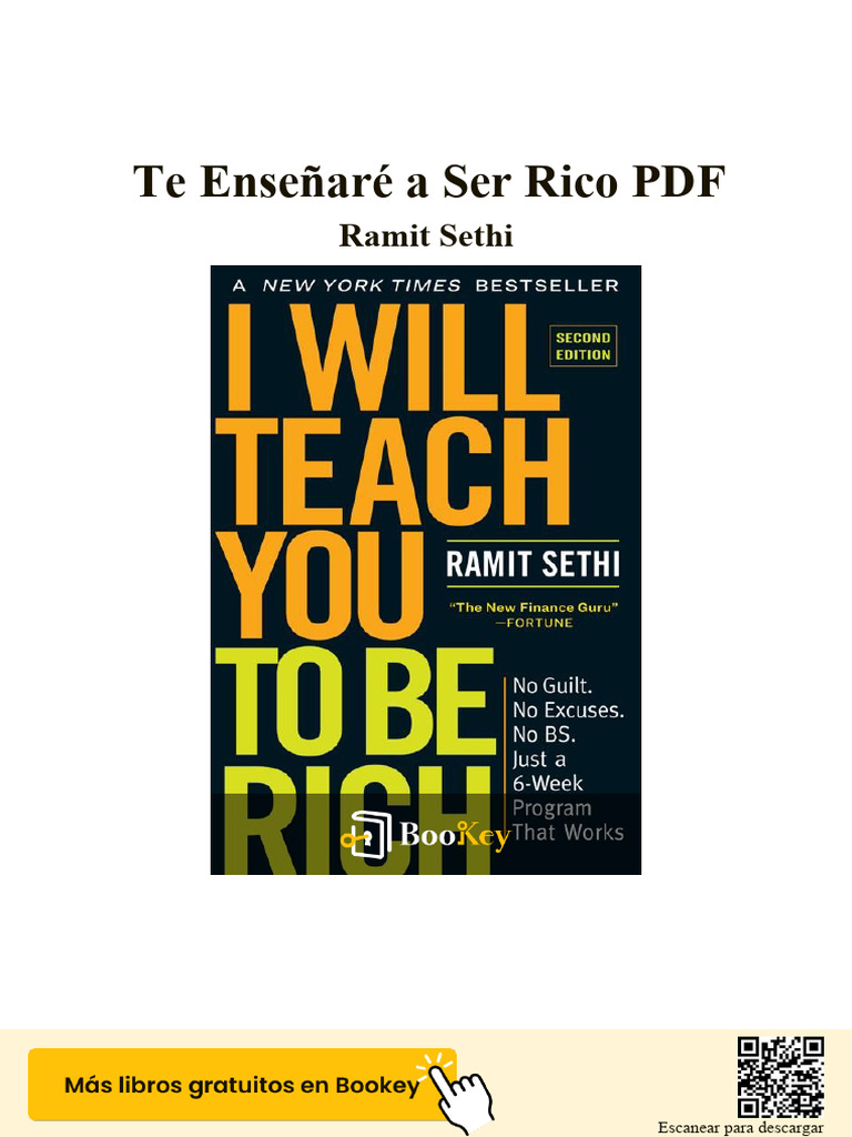 Guía Financiera: Sé Rico con Sethi | PDF | Bancos | Asignación de activos