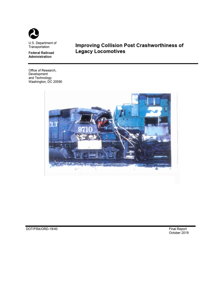 Legacy Locomotive Crashworthiness Report | PDF | Gallon | Ounce
