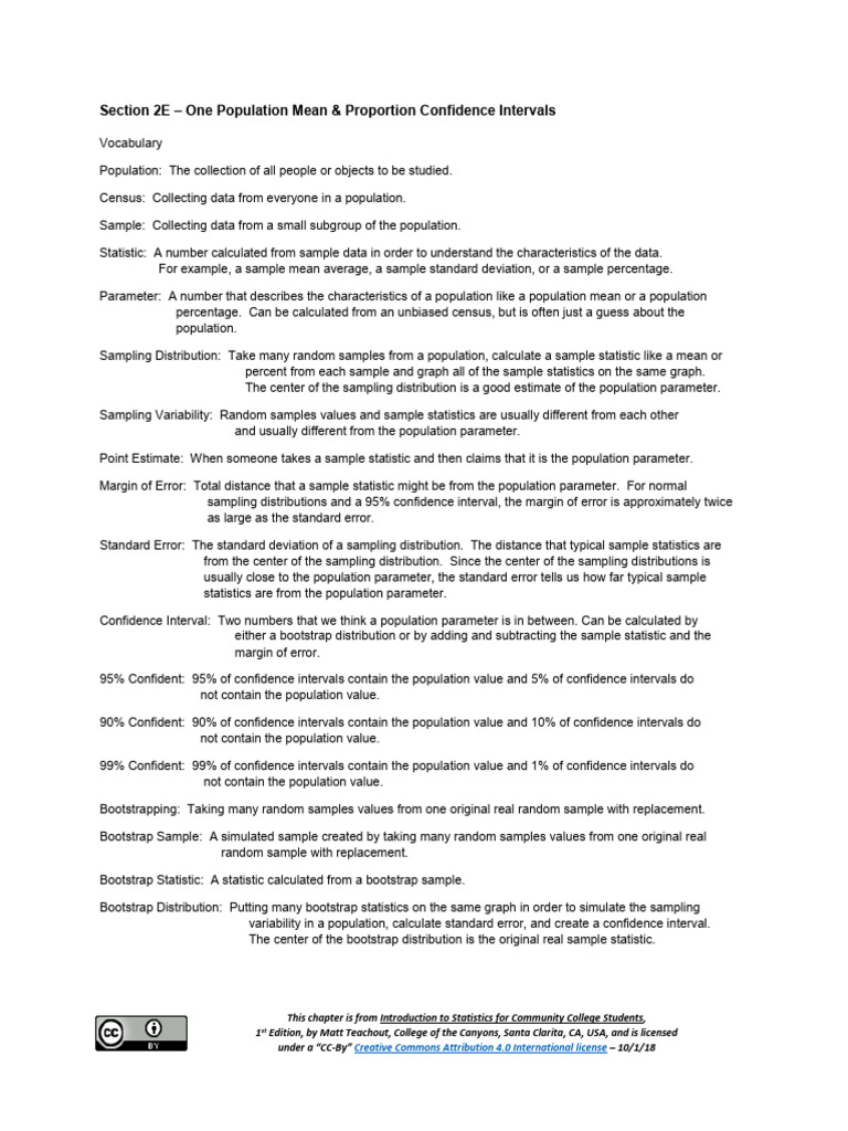 Confidence Intervals for Population Means | PDF | Standard Error ...