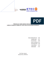 Relatório Espectrofotometro