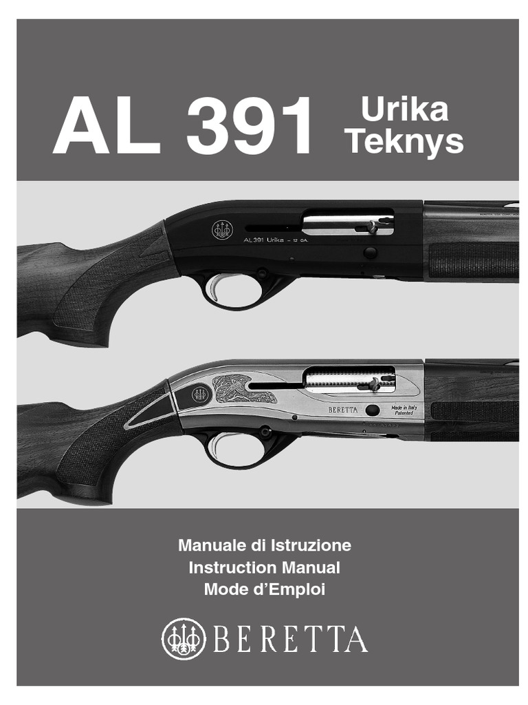 Urika AL 391 Shotgun Instruction Manual | PDF | Firearms | Gun Barrel