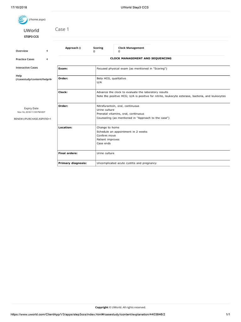 UWorld Step 3 CCS Case Study Guide | PDF