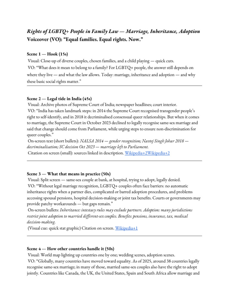 Pressing Issue Rights of LGBTQ on Faimily law | PDF | Marriage | Same ...