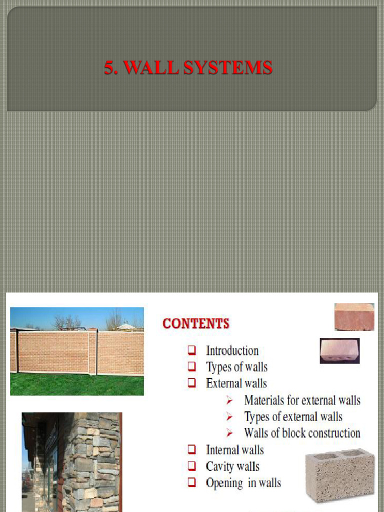 Types of Building Walls Explained | PDF