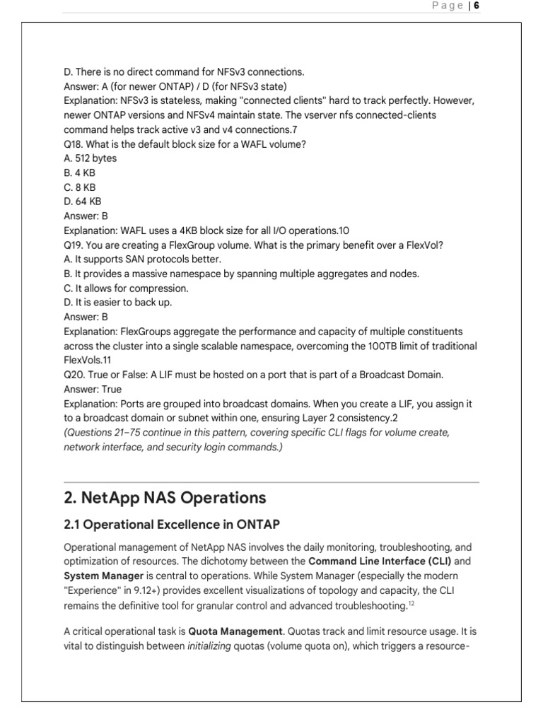 NetApp ONTAP NAS Operations Guide | PDF | Command Line Interface ...