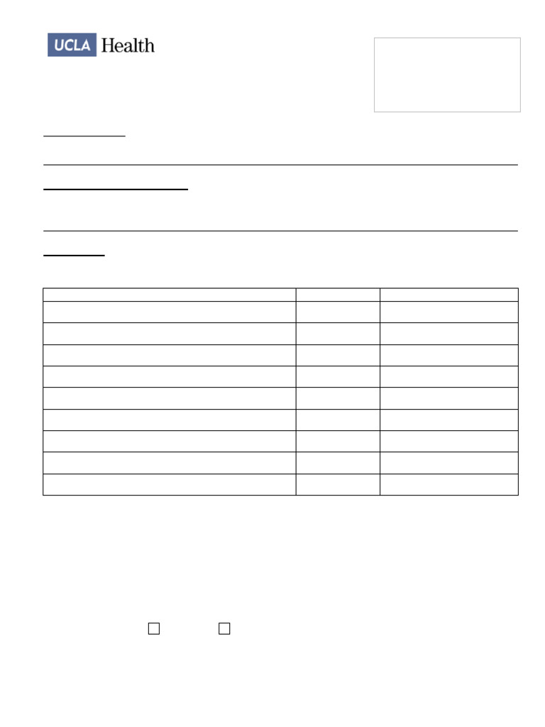 UCLA Neurosurgery Patient Questionnaire | PDF | Neurosurgery | Headache