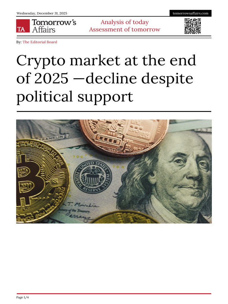 Crypto Market at The End of 2025 Decline Despite Political Support | PDF |  Cryptocurrency | Exchange Traded Fund