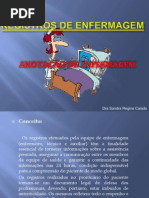 anotação de enfermagem