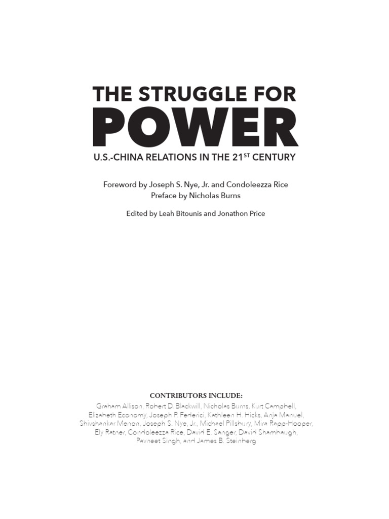 U.S.-China Relations: Power Struggle Insights | PDF | China | World ...