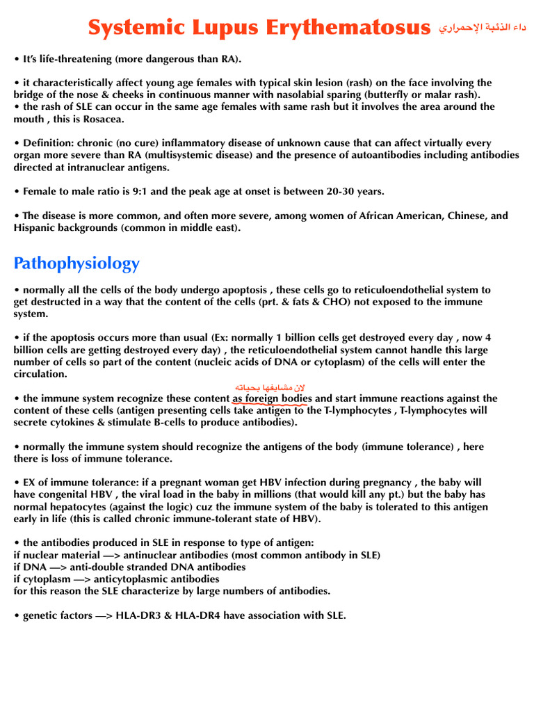 Systemic Lupus Erythematosus 2 | PDF | Human Diseases And Disorders ...