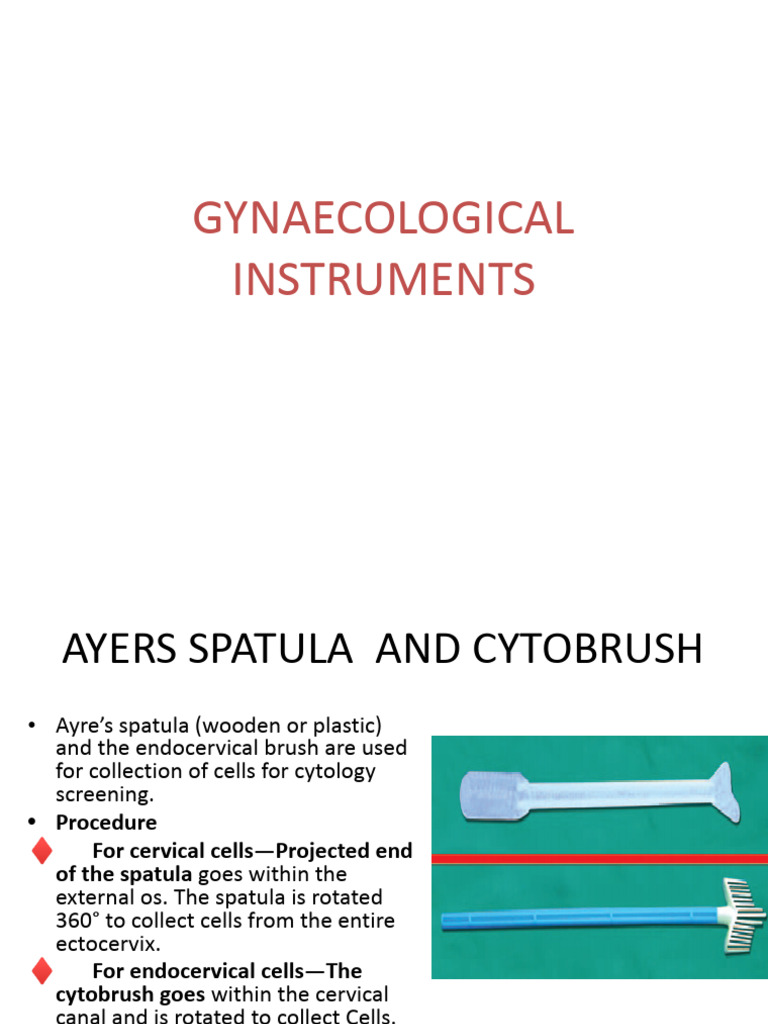 Gynaecological Instruments Overview | PDF | Cytopathology | Mammal ...