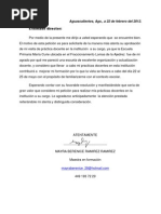 Carta de Solicitud Al Colegio