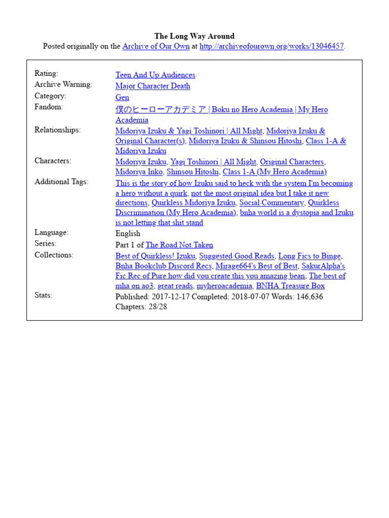 The Long Way Around | PDF