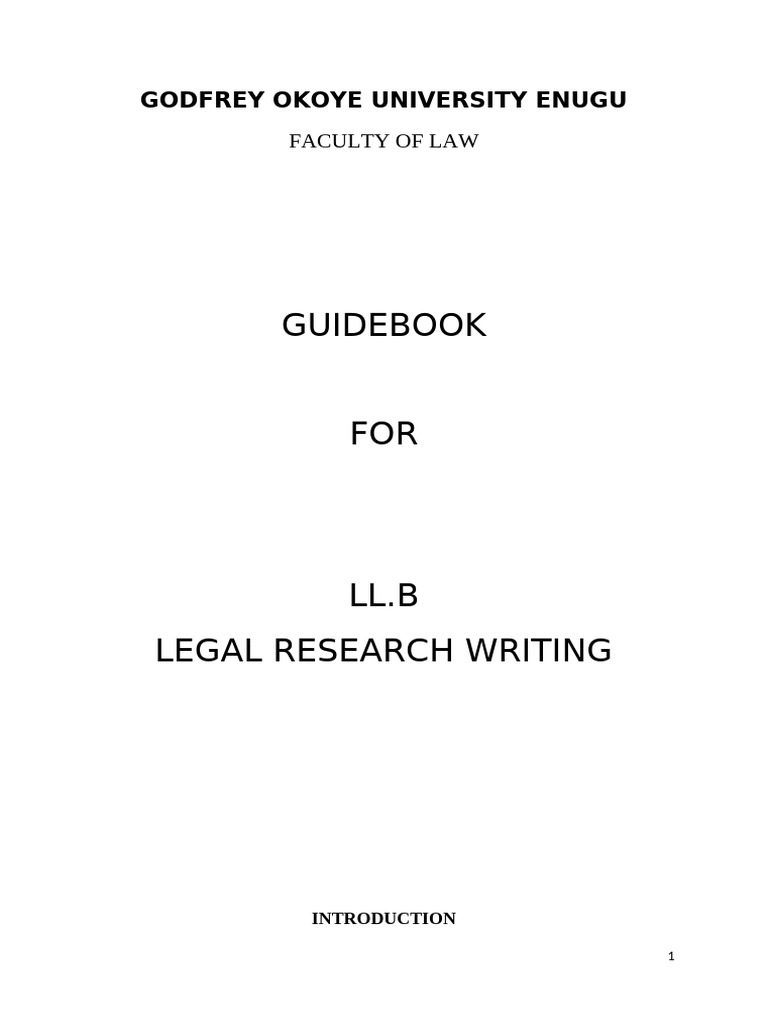 LL.B Legal Research Writing Guide | PDF | Note (Typography) | Citation