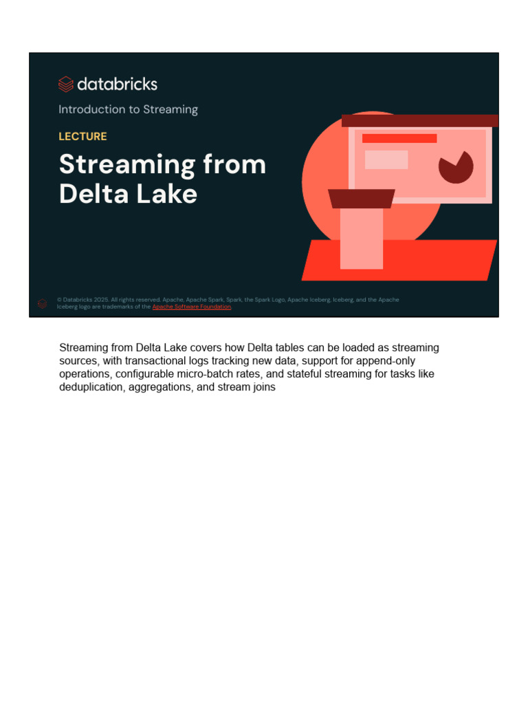 Streaming from Delta Lake Guide | PDF | Computer Data | Data