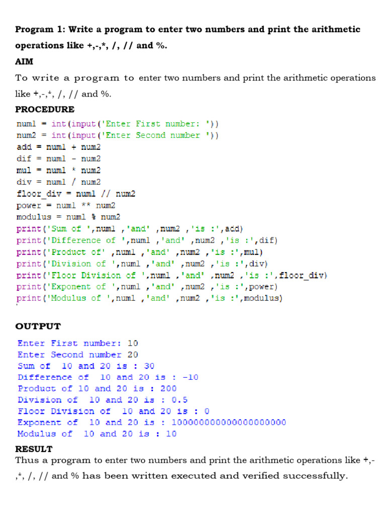 Python Programs for Basic Operations | PDF | Databases | Table (Database)