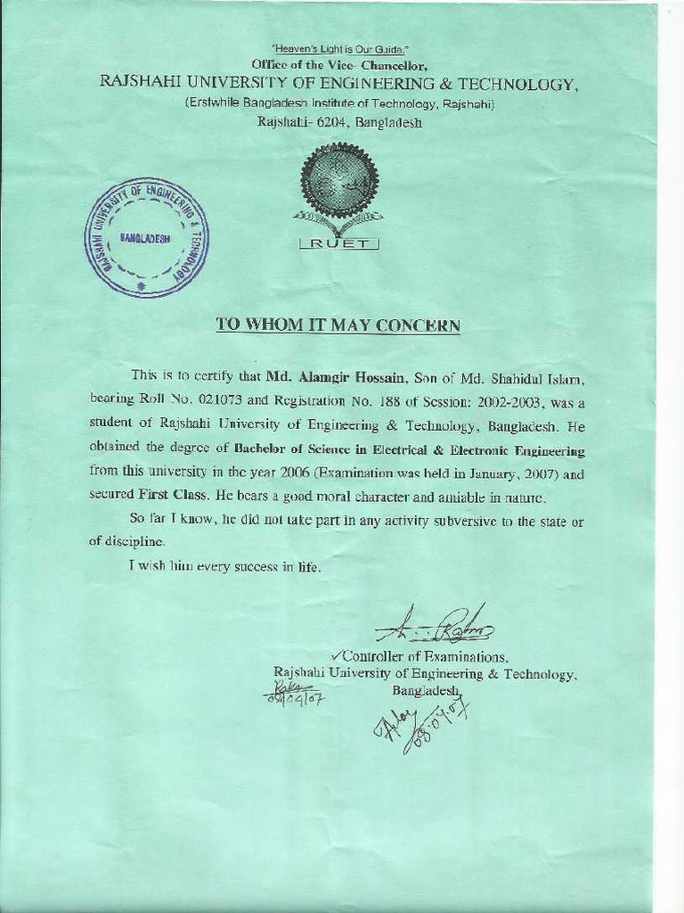 Initial Recommandation Letter | PDF