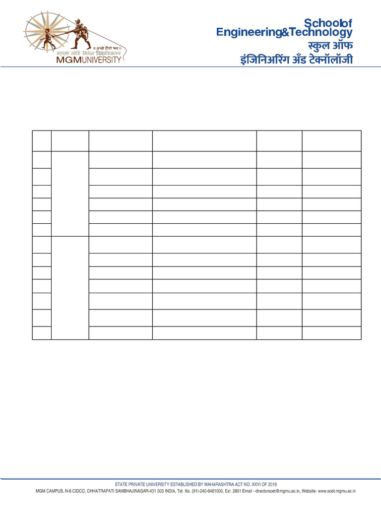 CSE CA-I Timetable | PDF | Information Technology | Computer Engineering