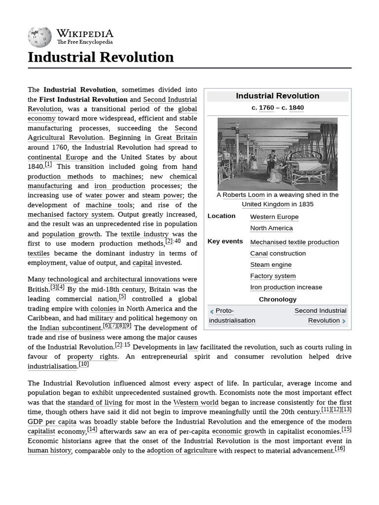 Industrial Revolution Overview and Impact | PDF | Industrial Revolution ...