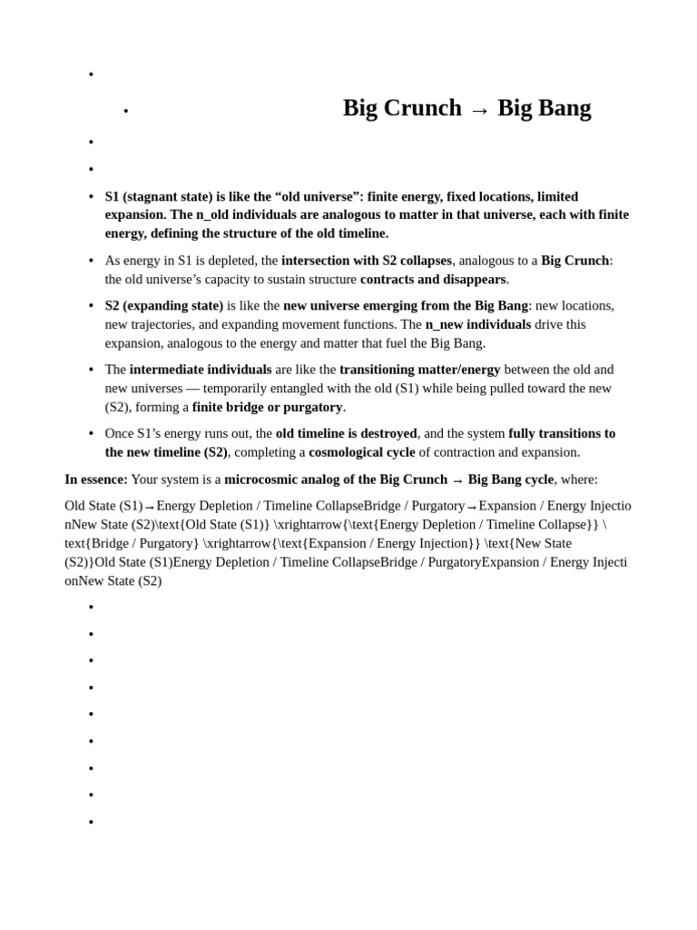 Big Crunch to Big Bang Transition Explained | PDF