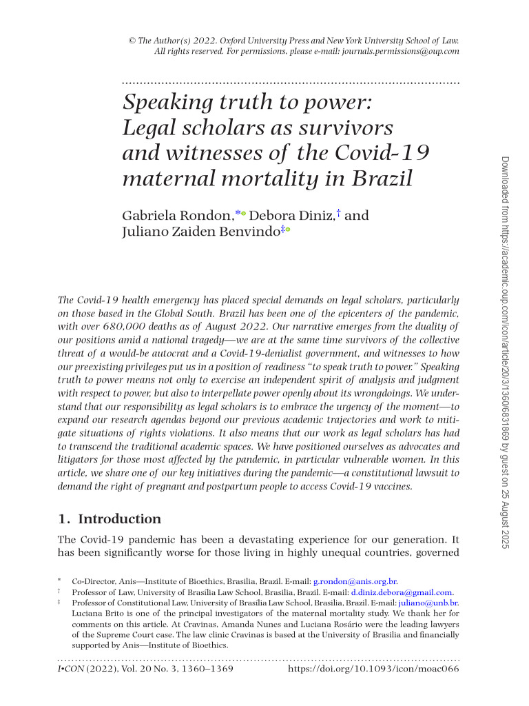 2025.09.18 Rondon, Diniz, Zaiden - Legal Scholars Covid 19 | PDF ...