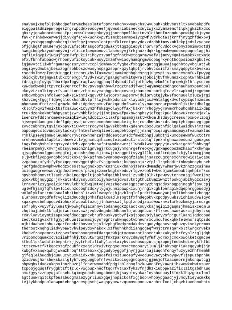 Random Character String Document | PDF