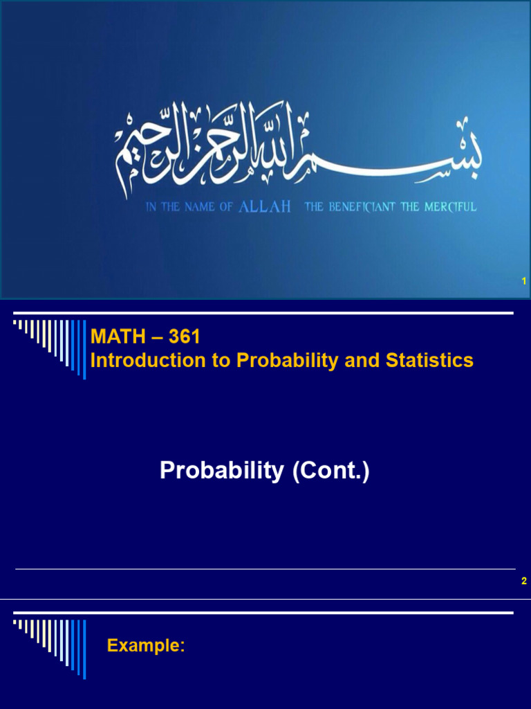 Probability and Statistics Concepts | PDF
