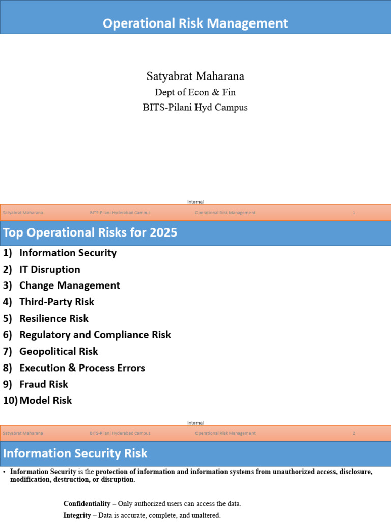 Top Operational Risks for 2025 | PDF | Ransomware | Security