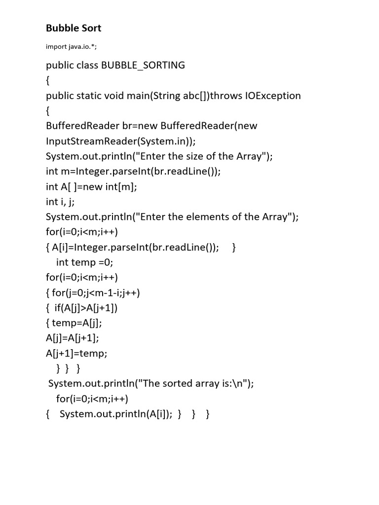 Java Sorting Algorithms Explained | PDF