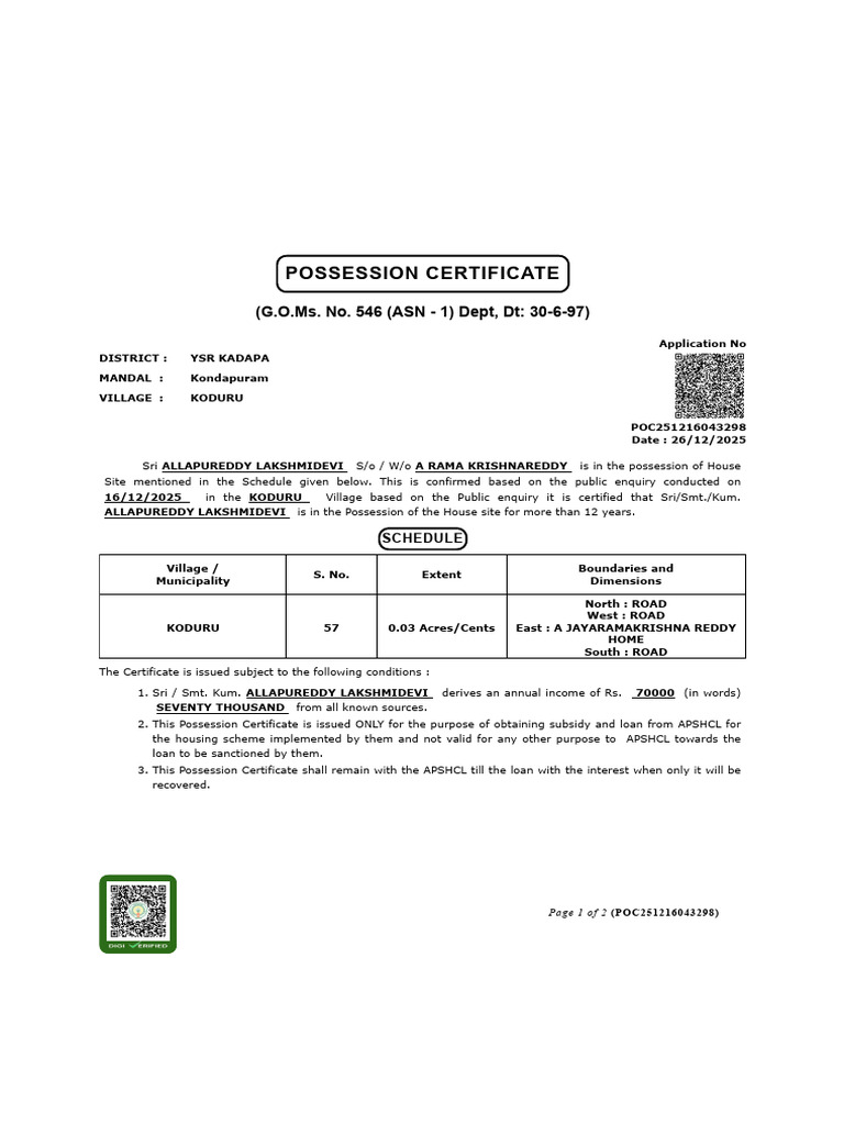 A Lakshmidevi Possession | PDF | Financial Services | Money