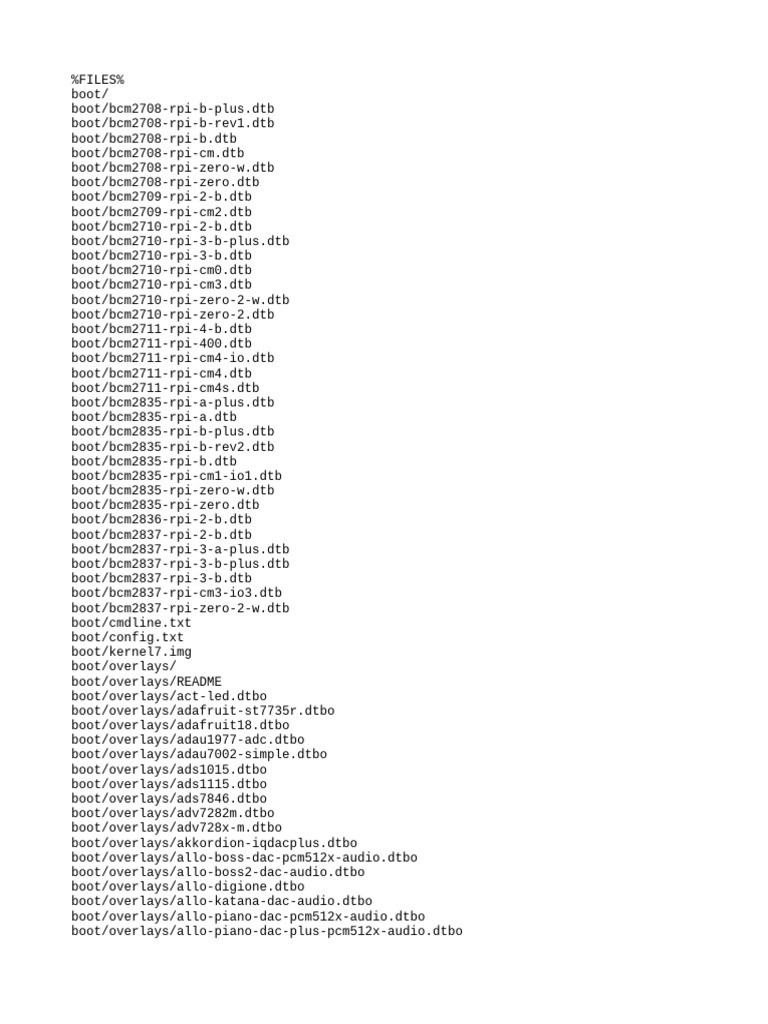 Raspberry Pi Boot Files Overview | PDF